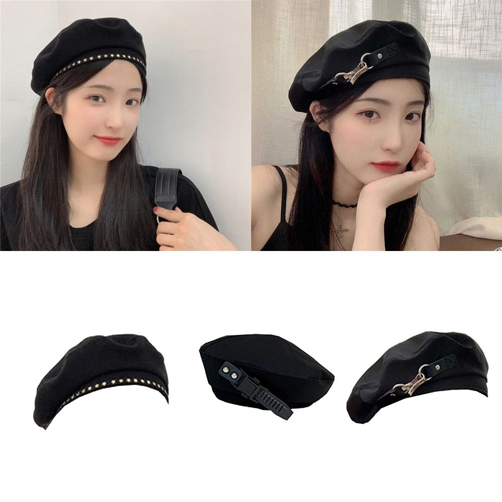 Mũ nồi có vòng kim loại hai bên phong cách thời trang Pháp dễ thương MIHAN1 2022