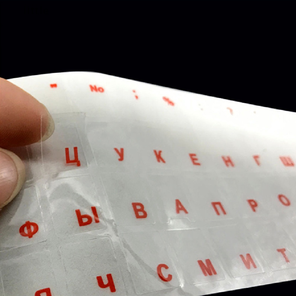 Miếng dán bàn phím trong suốt hình chữ cái tiếng Nga tiện dụng
