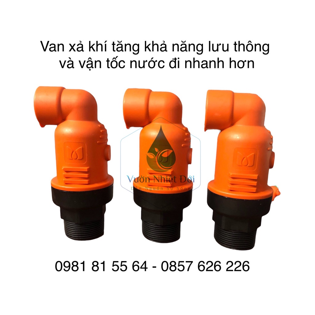 Van Xả Khí Tăng Lưu Thông Vận Tốc Nước Đi Nhanh Hơn D34-42-49-60mm - BH 12 Tháng