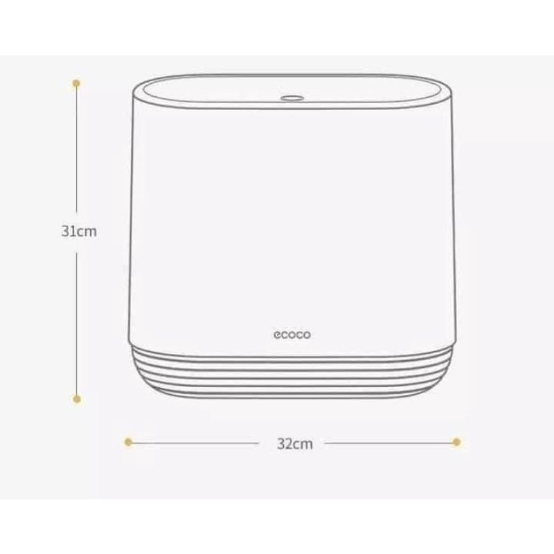 Thùng rác 10lit thông minh chống lật. Ecoco Tự Động Tiện Ích .Sang Trọng .Gọn Gàng. Công nghệ Nhật Bản