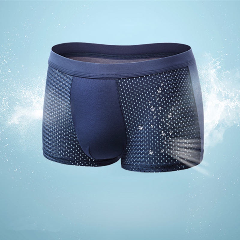 Set 4 Quần Lót Boxer Nam Dạng Lưới Mềm Mại Plus Size