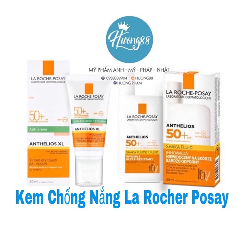 Kem chống nắng La Rocher Posay Spf50 Anthelios Anti Imperfection/ Anthelios XL Fluid/Anti shine Gelcream