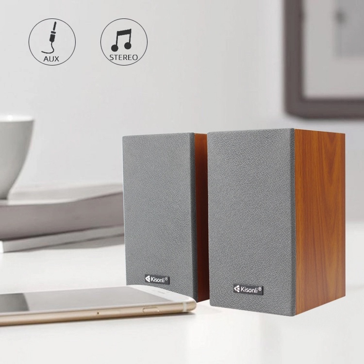 LOA KISONLI T-011 (2C/BỘ)- đen, nâu gỗ