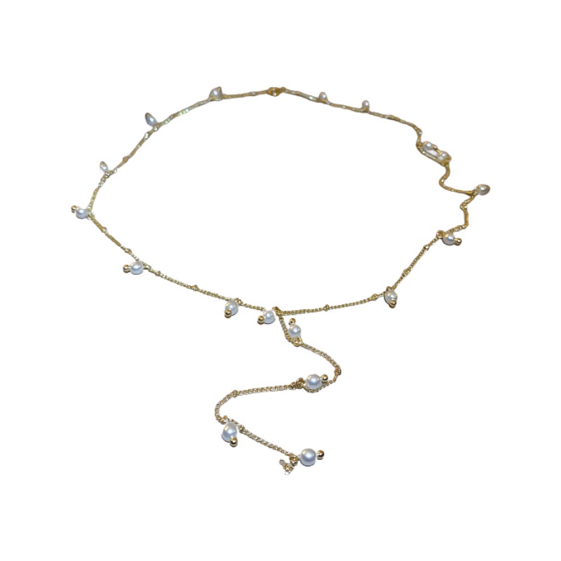 Vòng cổ Dáng Dài Đính Ngọc Trai Nhân Tạo Thời Trang