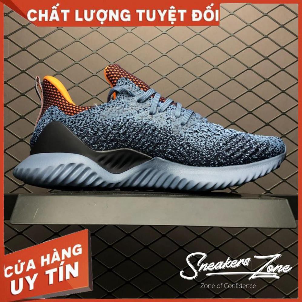 (FREE SHIP + HỘP + QUÀ) Giày thể thao sneaker nam nữ ALPHABOUNCE Beyond 2018 xanh dương gót cam siêu đẹp cho nam và nữ