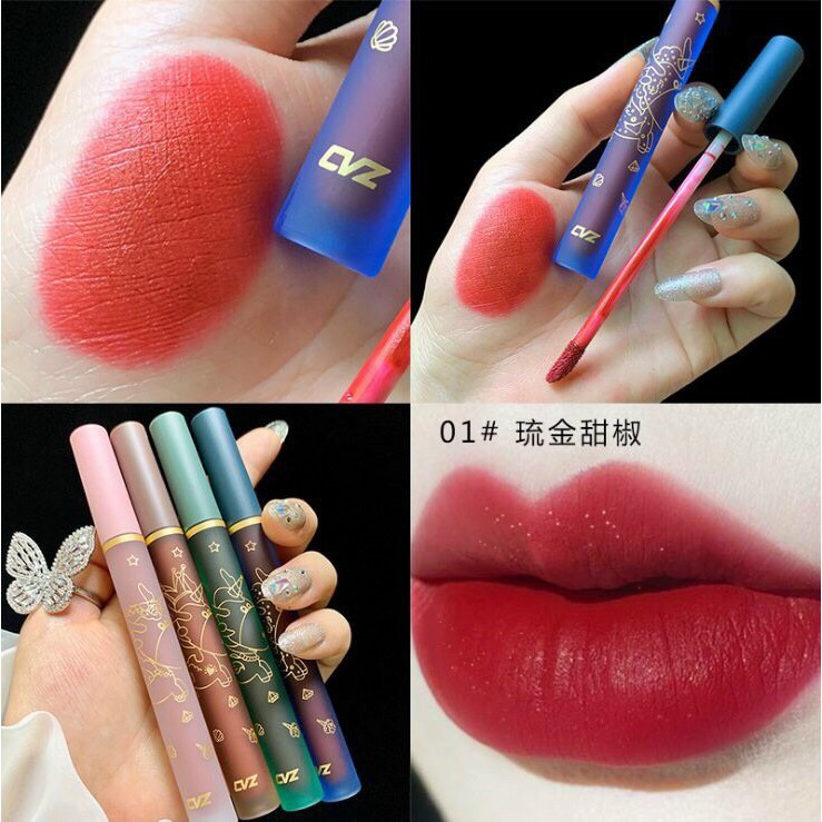 Set Son Kem Kỳ Lân, Son Unicorn Lip CVZ Set 4 Cây dễ thương hàng nội địa Trung Chính Hãng 😍😍 SỈ SL 😍😍😍😍 | Thế Giới Skin Care