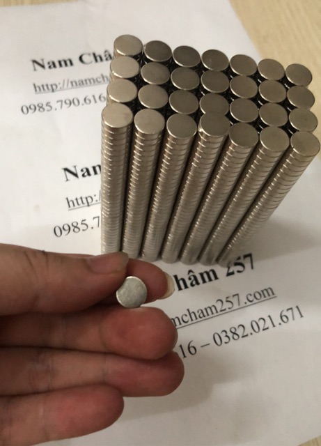 [Xả Kho] Nam châm viên 10*3mm, loại nam châm trắng đất hiếm lực hút mạnh