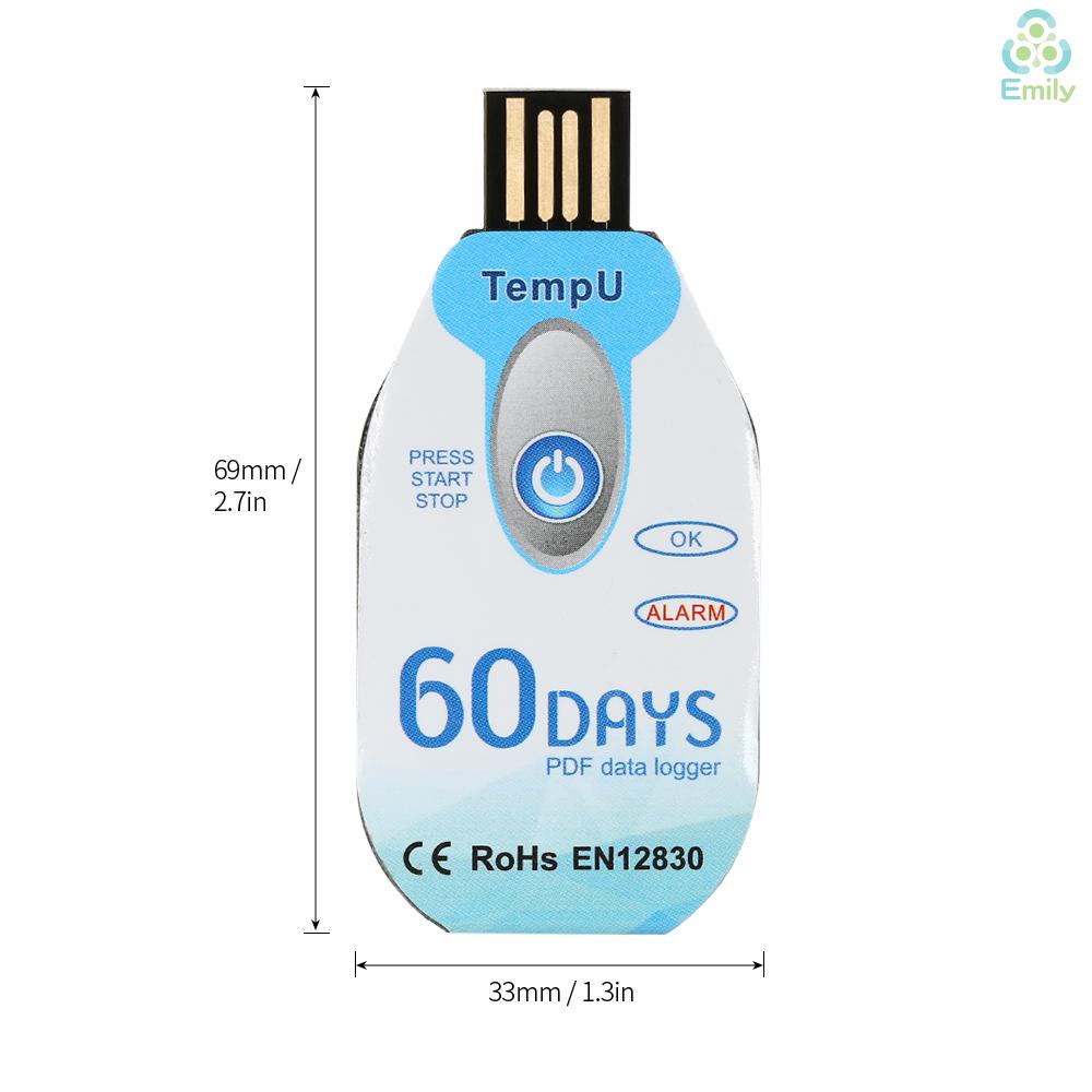 Nhiệt Kế Usb 2.0 Pdf 60 Ngày Không Thấm Nước Sử Dụng Một Lần