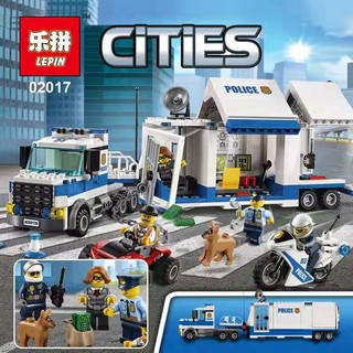 (CÓ SẴN) Trạm Chỉ Huy Di Động Của Cảnh Sát Lego Cities 60139 Lepin 02017 Police Station