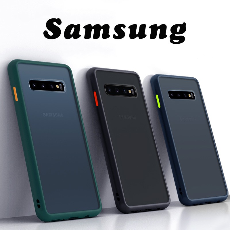 Ốp điện thoại nhám chống sốc và bám vân tay cho Samsung Galaxy S8 S9 S10 Plus S10E S10 Lite Pro