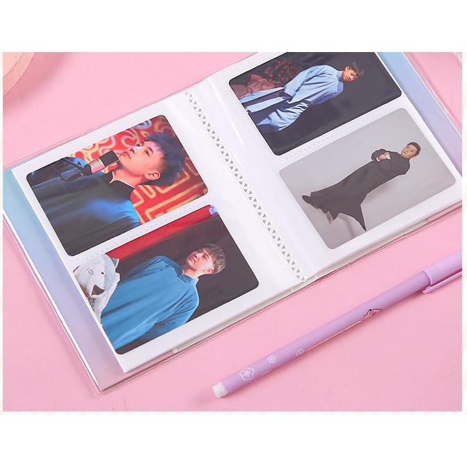 Album ảnh 64 hình 6x9 cm - sổ đựng lomo card, hình kim tuyến