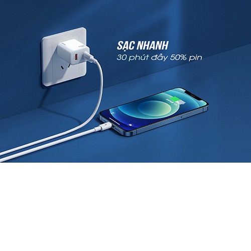 Củ sạc nhanh iPhone 2 cổng sạc nhanh PD 20w chính hãng Remax U88 - Cốc sạc cho máy 8 - X - Xs max - 11 - 12 pro max