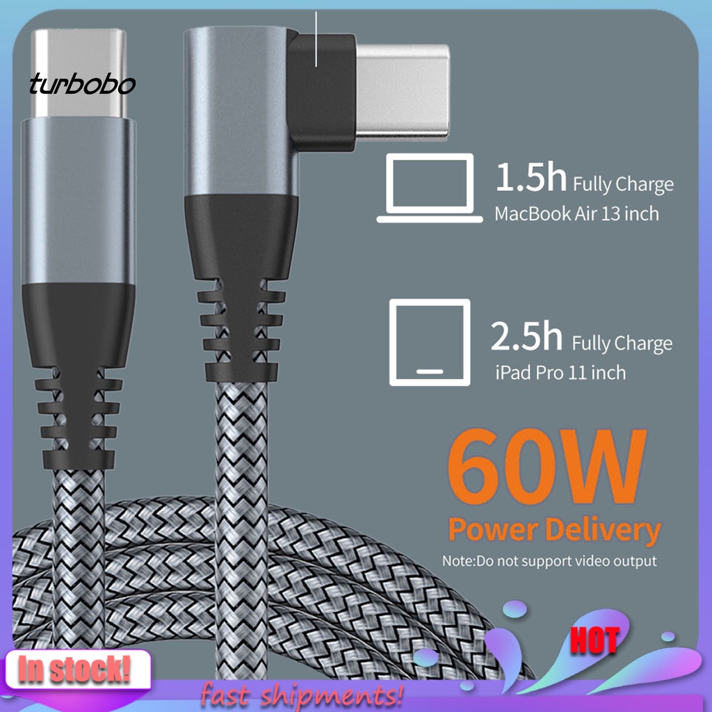 Dây cáp sạc nhanh đa năng Pd 60w Type-c sang Type-c cho văn phòng