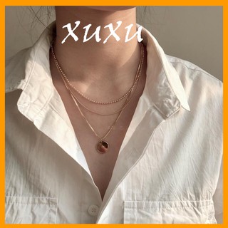 |Tiệm nhà xuxu| Vòng cổ choker 3 lớp màu gold
