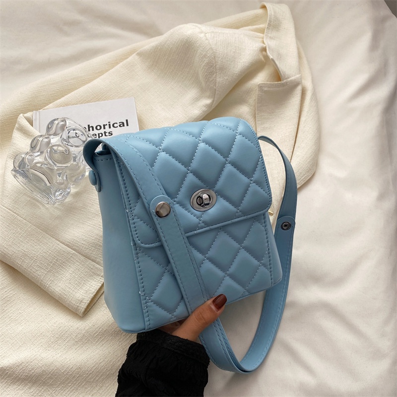 Túi đeo vai IELGY họa tiết hình thoi thiết kế thời trang cho nữ