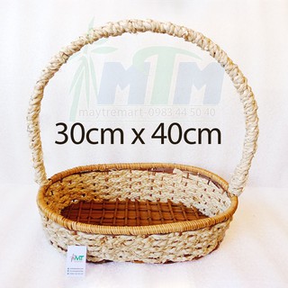 Giỏ đựng quà, trái cây, đồ biếu bằng mấy tre lá - VPP Brendo
