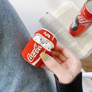 Case Airpods 2 Pro i7/i9/i12 Pro - Vỏ Bao Đựng Bảo Vệ Tai Nghe, Sillicone Dẻo Chống Bám Bẩn Lon Coca Cola -Pk.vn