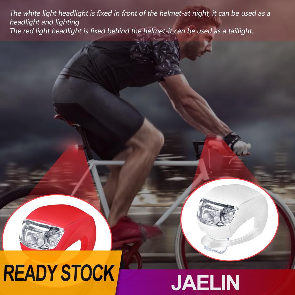 Set 2 đèn LED cảnh báo an toàn chống thấm nước gắn phía trước và sau xe đạp