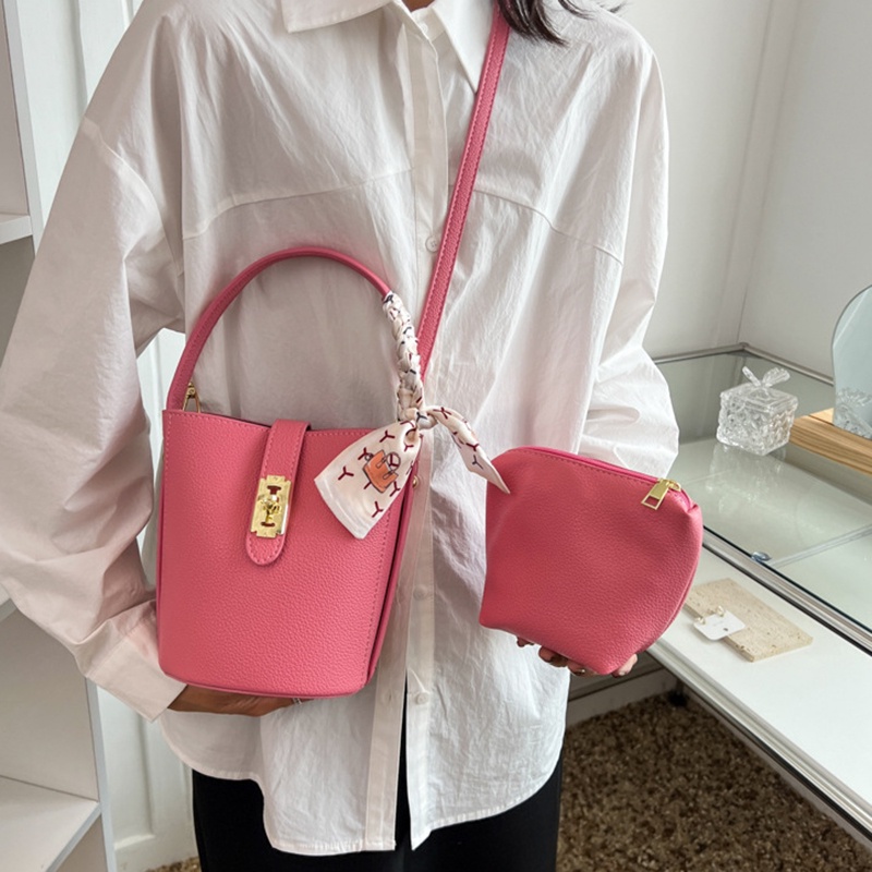 Túi Đeo Chéo Màu Sắc Đơn Giản Phong Cách Hàn Quốc Cho Nữ