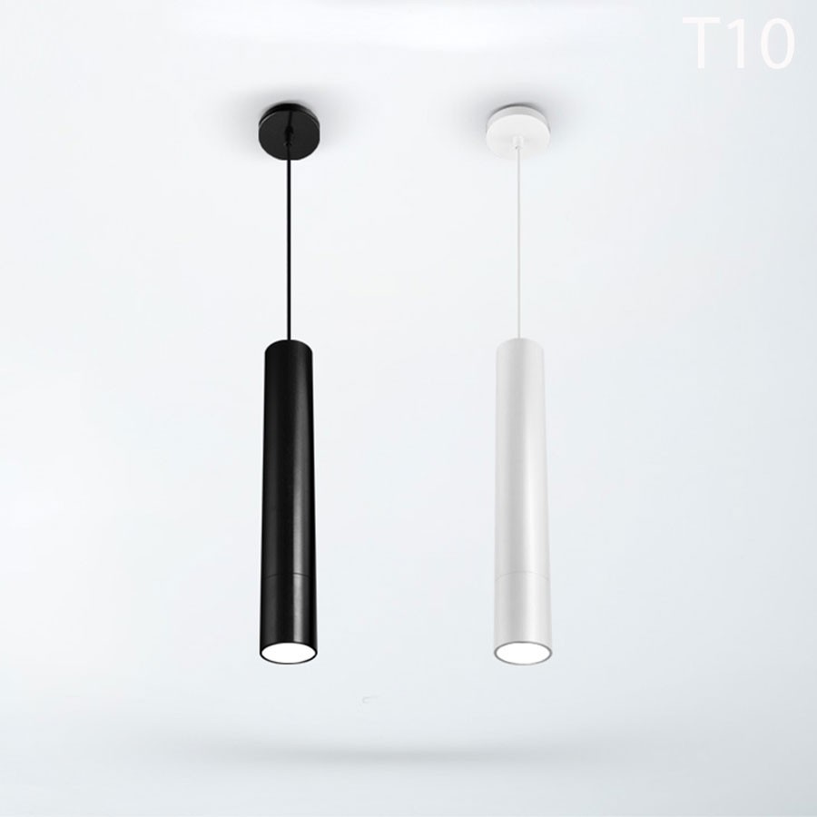 Đèn thả trần rọi ống bơ COB 15w Đen/ Trắng-T10, Bảo hành 1 năm