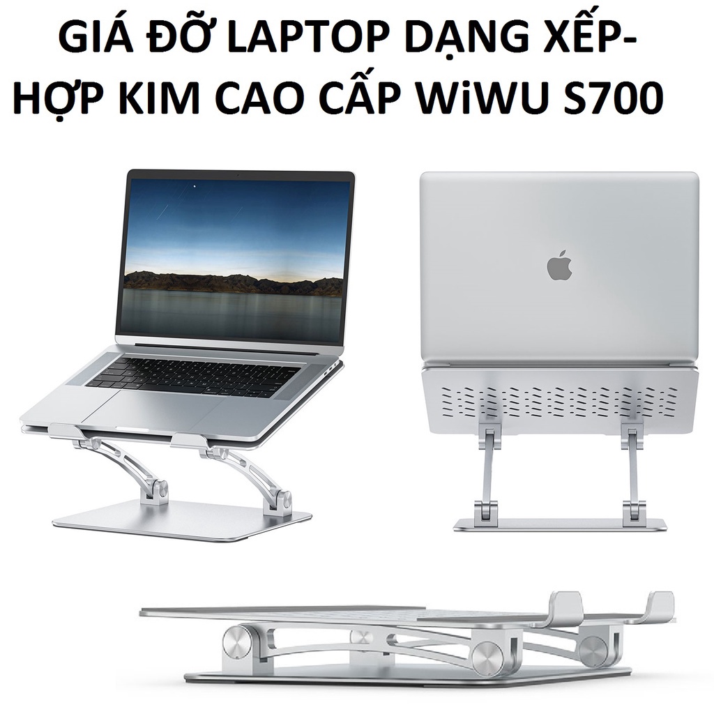 Giá đỡ laptop dạng xếp hợp kim cao cấp WiWU S700