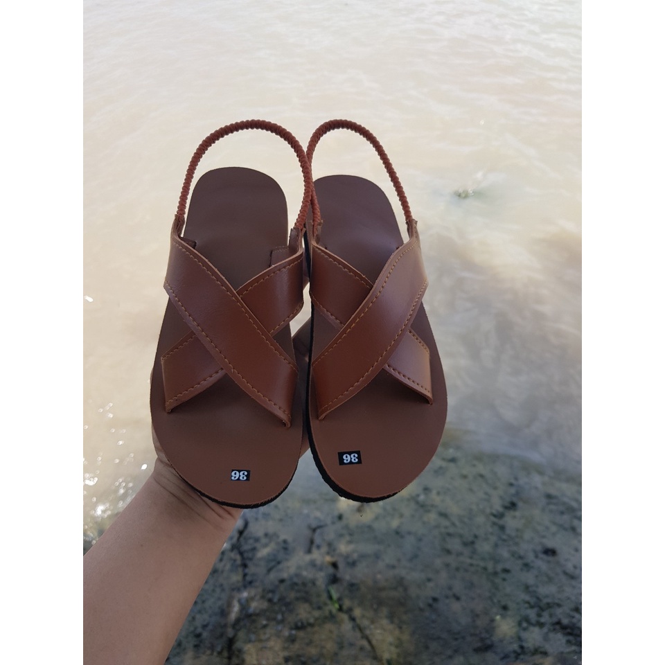 sandal đồng nai dép quai hậu nữ ( đế bò quai bò hậu thun ) size từ 34 nữ đến 42 nữ