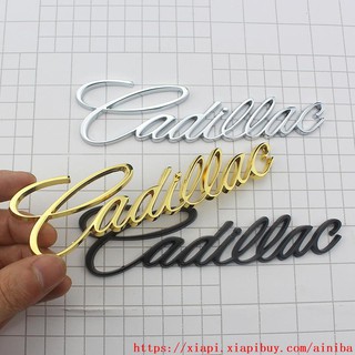Miếng Dán Kim Loại In Chữ Tiếng Anh Cadillac Dùng Trang Trí Xe Hơi Cadillac