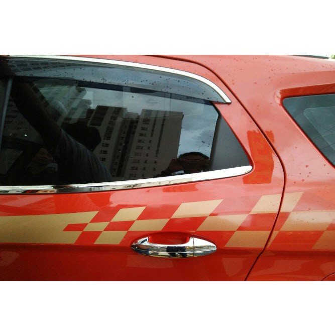 Nẹp chân kính Inox Cho Xe Ecosport 2014 đến 2021  Inox Cao cấp sáng bóng không rỉ