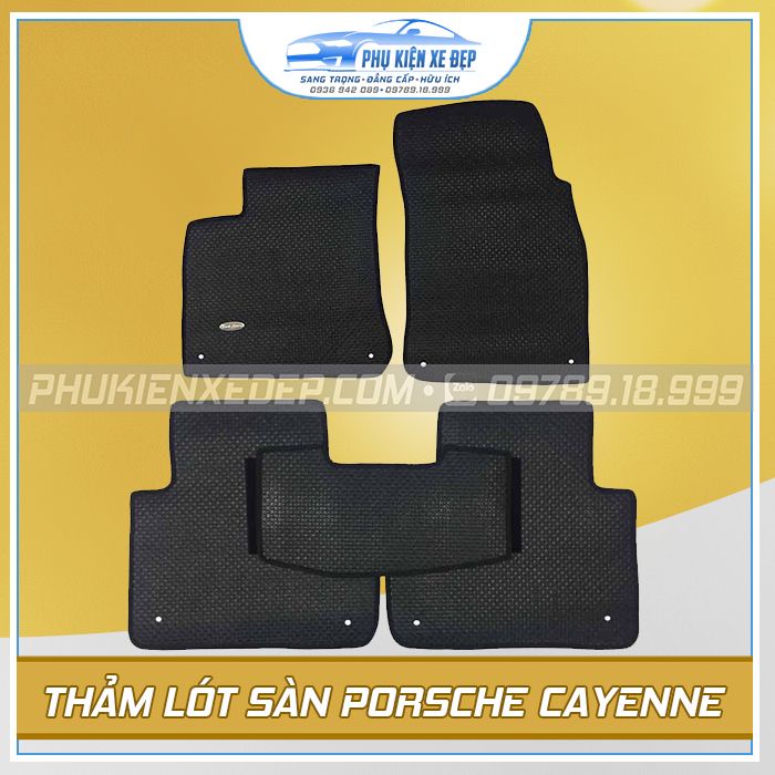 Thảm lót sàn ô tô Kata CAO CẤPcao su Thái Lan chO xe Porsche Macan/Cayenne 2018-2020/Cayenne 2011-2017/Cayenne 2009