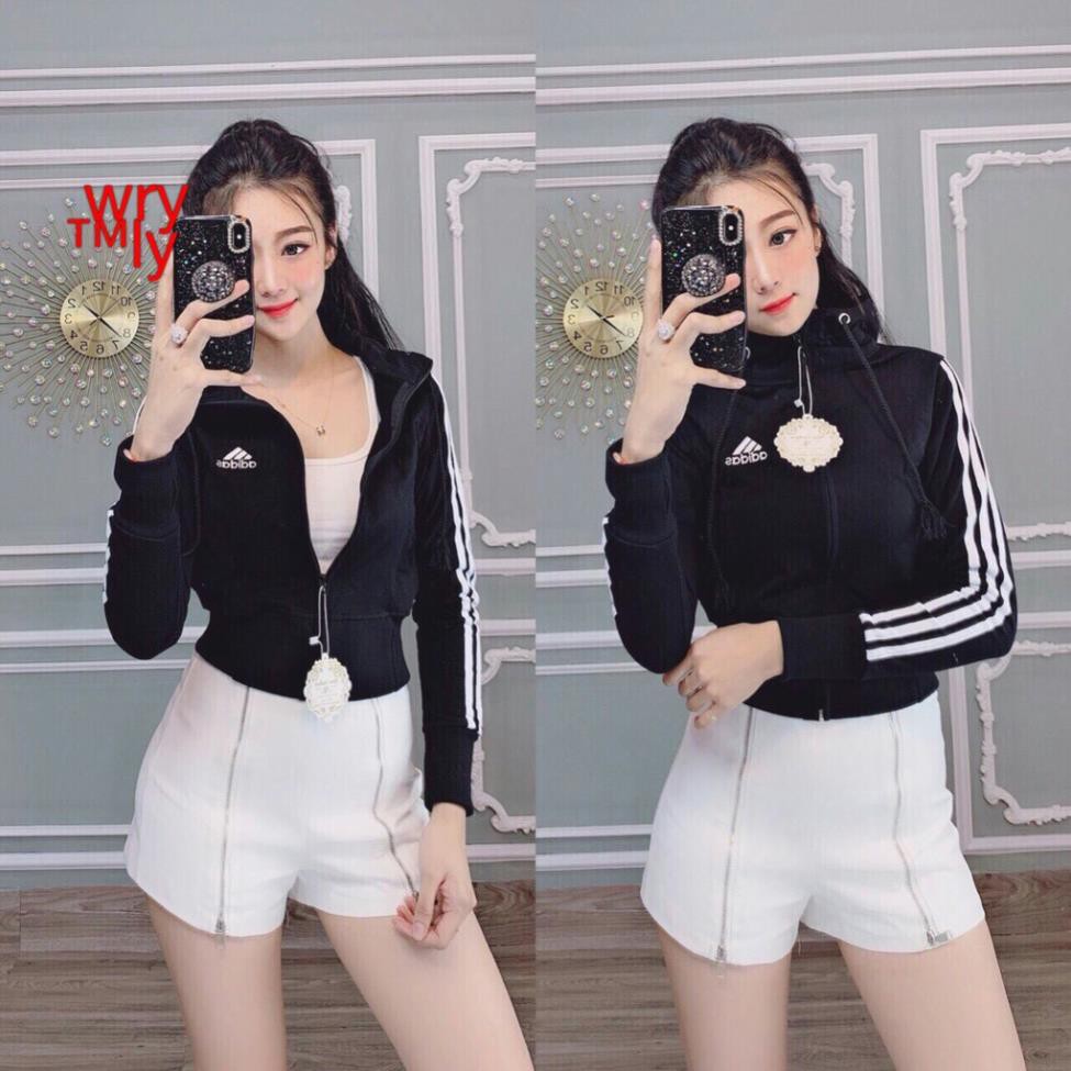 [Nhì Dáng Nhất Áo] ÁO KHOÁT LỬNG NỮ THÊU DAS CHẠY XỌC TAY khoác lửng thun nữ phong cách croptop ༴