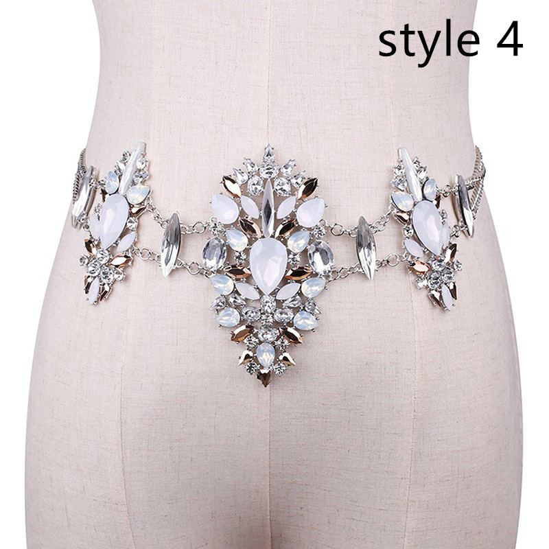 Crystal Bodychain Summer Beach Sexy Bikini Body Jewelry for Women Long Rhinestone Pendant Necklace | BigBuy360 - bigbuy360.vn