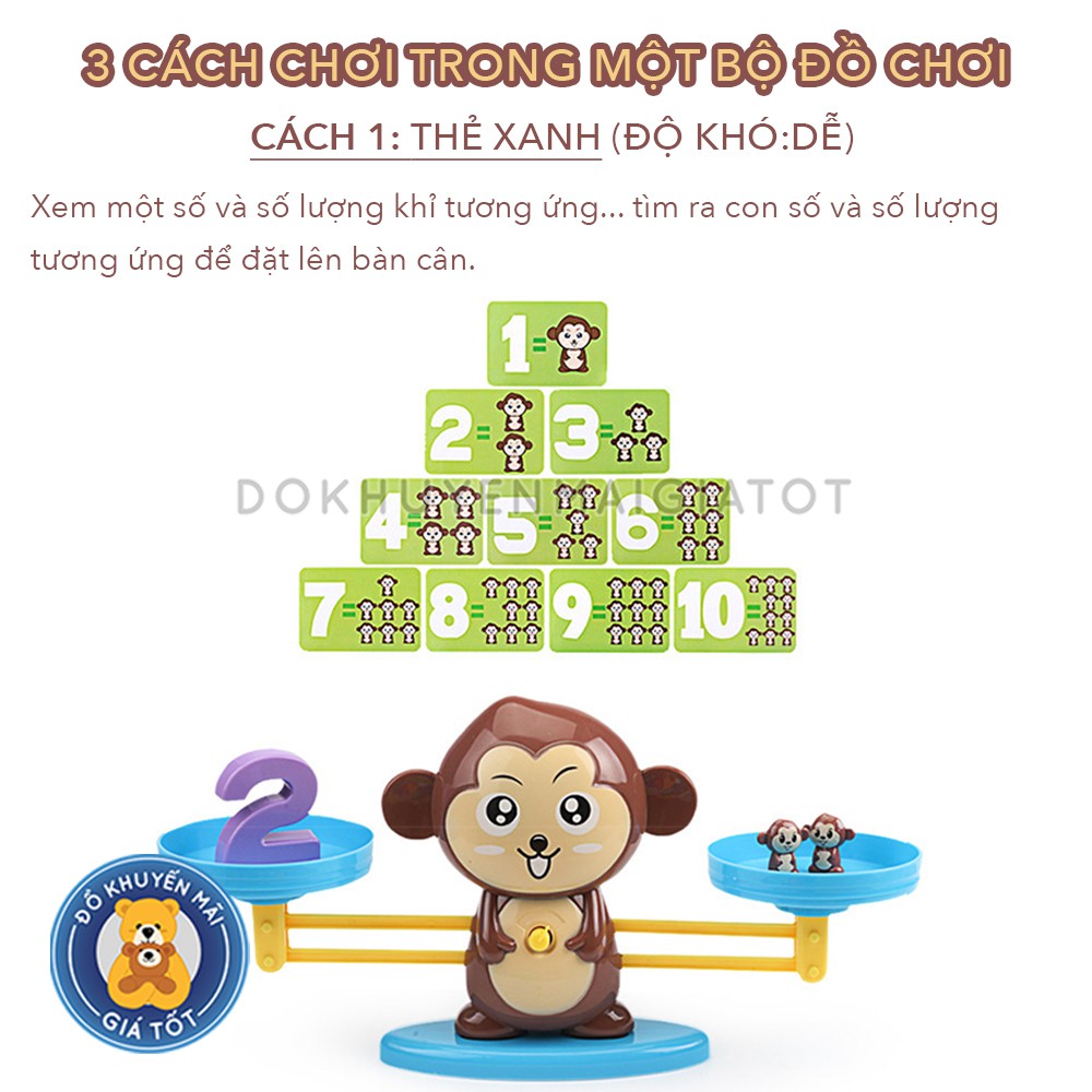 Đồ chơi giáo dục - cân bằng toán học khỉ con/heo con thông minh - Đồ khuyến mãi giá tốt P002