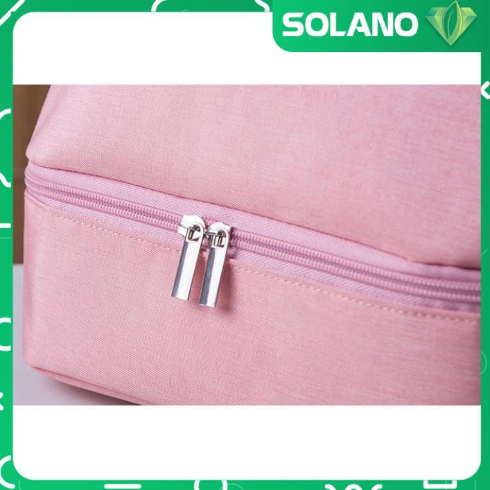 Túi giữ nhiệt SOLANO túi đựng hộp cơm, bình nước, bình sữa giữ nhiệt 2 ngăn cao cấp cho văn phòng, du lịch HG-001201