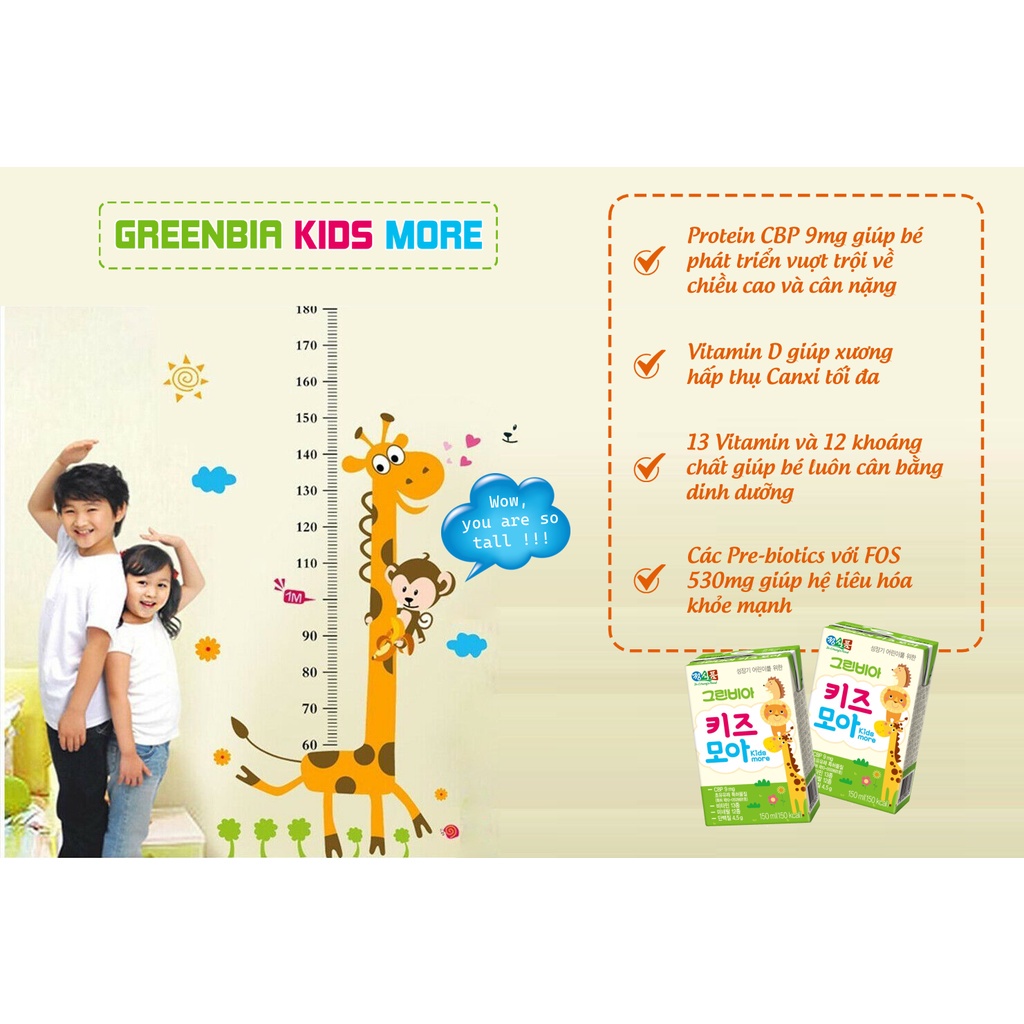 SỮA NƯỚC GREENBIA KIDS MORE CHO BÉ TRÊN 1 TUỔI