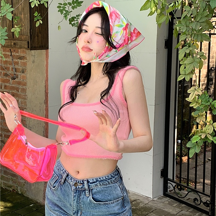 Áo Hai Dây Dệt Kim Quyến Rũ Thời Trang Hè Cho Nữ