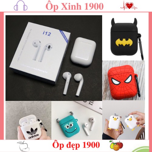 Tai Nghe Bluetooth inpods i12 TWS Cảm Biến Vân Tay và Vỏ bao bọc Case Airpod Airpods  1 2 Iphone | BigBuy360 - bigbuy360.vn