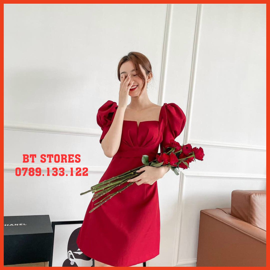 Đầm trắng, xẻ ngực, tay phồng, chất cotton mỹ Deri (BT06) | BigBuy360 - bigbuy360.vn