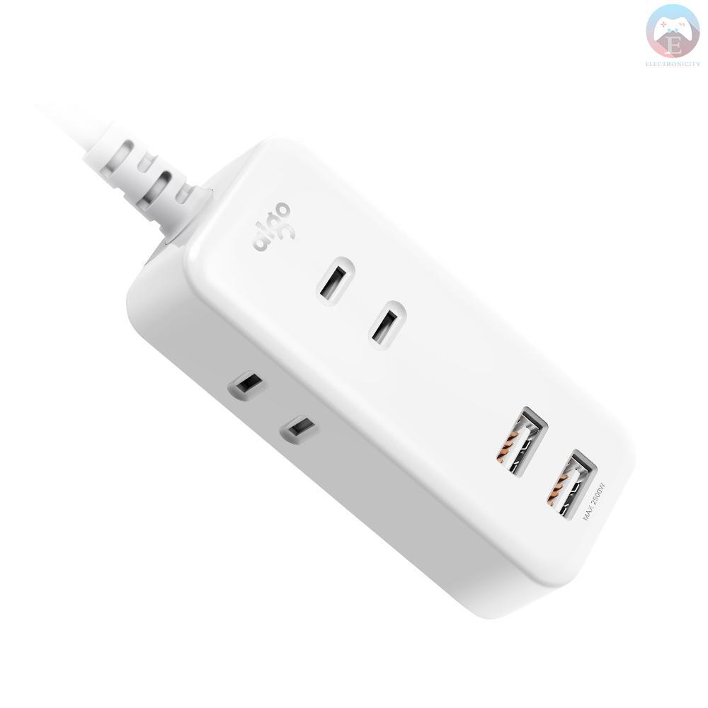 Ê 2 pcs Xiaomi Aigo Socket Board USB Smart Fast Charger Portable Extension Patch 3 AC 2USB Ports Plug in Power Outlet from Youpin F0320 2500W 110-240V