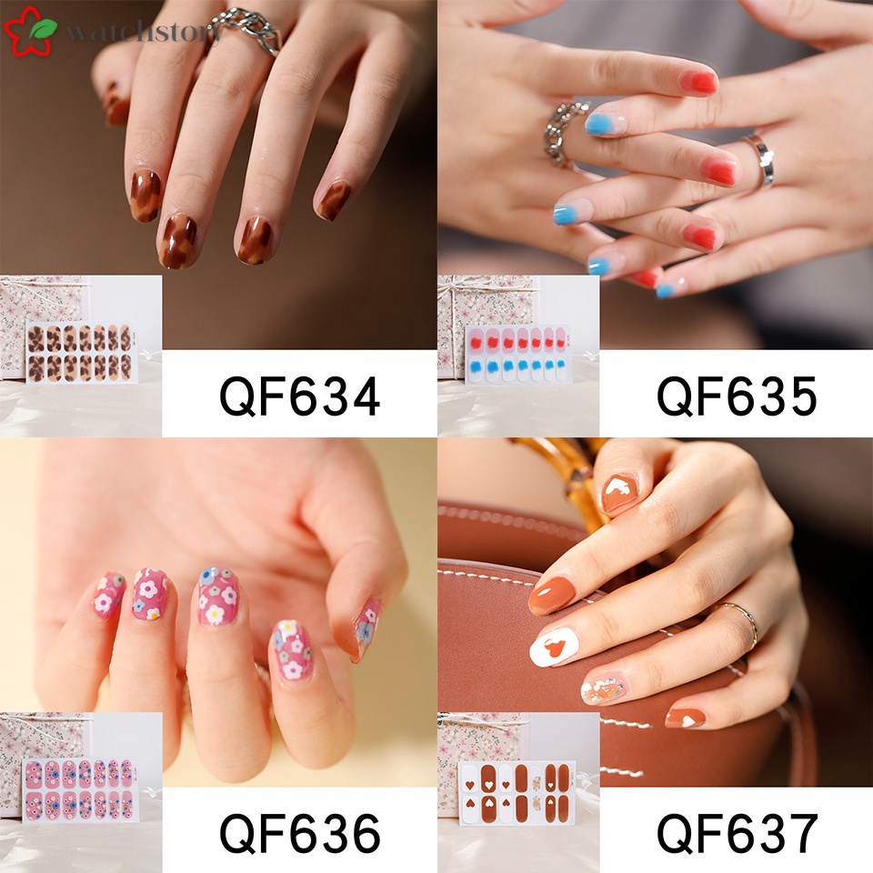 Miếng Dán Trang Trí Móng Tay Hình Hoa 3D Nhiều Màu Chống Thấm Nước DIY
