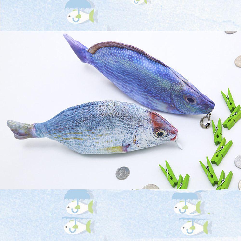 PEARLVN Túi Đựng Bút Hình Cá Dễ Thương Giá Đỡ