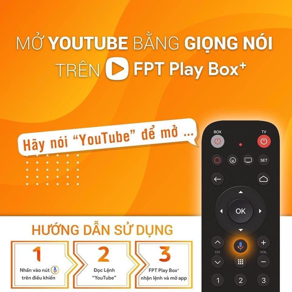 Remote Điều Khiển Giọng Nói Cho TV FPT Play Box + (FPT Play Box 2019) - Hàng chính hãng +