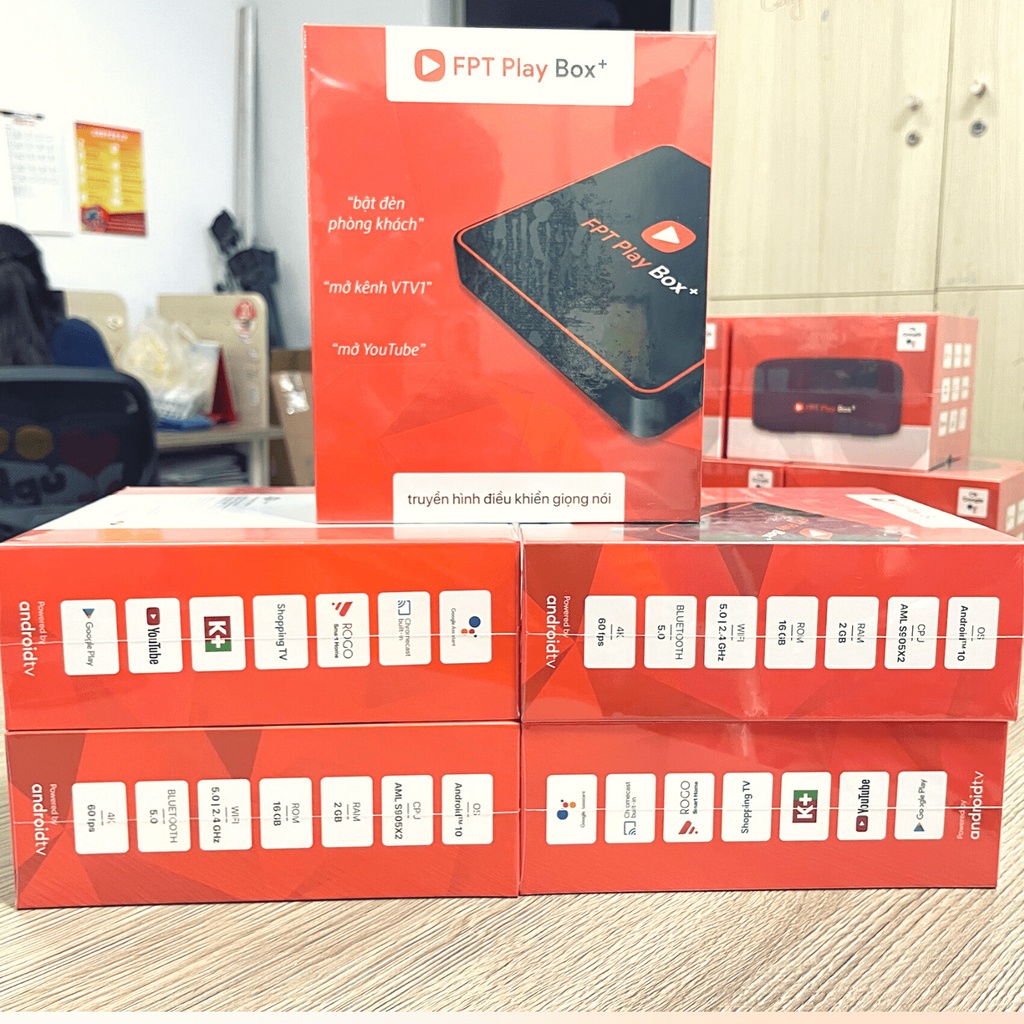 FPT PLAY BOX + 2020 - FPT TELECOM - Mode T550 (phiên bản Đứt Đoạn) Android TV + 4K, RAM 2GB