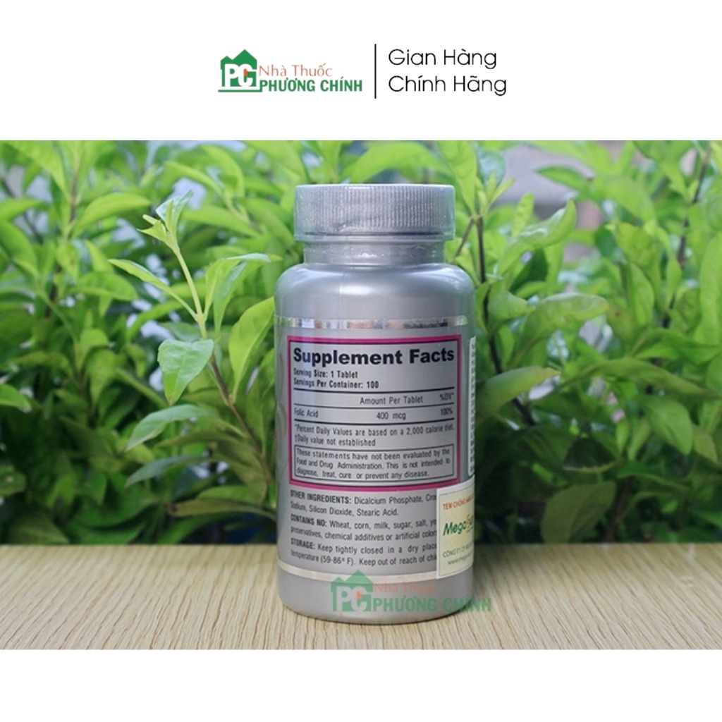 Viên Uống Bổ Máu Acid Folic Vitamins For Life - Giúp Bổ Sung Acid Folic Và sắt, Tăng Cường Sức Đề Kháng Hộp 100 Viên