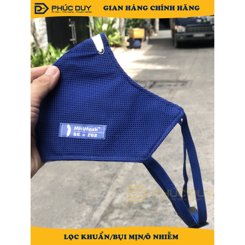 Khẩu trang than hoạt tính MITImask SG203 đeo qua gáy chính hãng