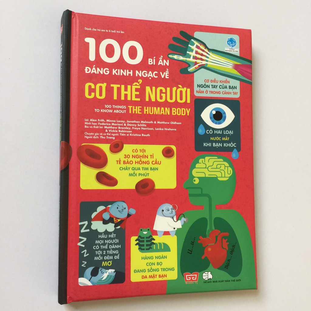Sách - 100 bí ẩn đáng kinh ngạc về Cơ thể người (USBORNE - 100 things to know about the human body)