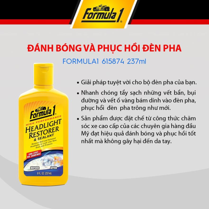 Đánh bóng và phục hồi đèn pha FORMULA1 615874 237ml