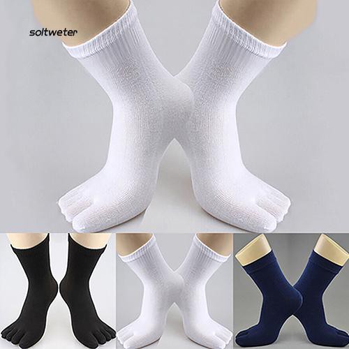 Đôi tất thun cao cổ kiểu xỏ ngón chân giữ ấm