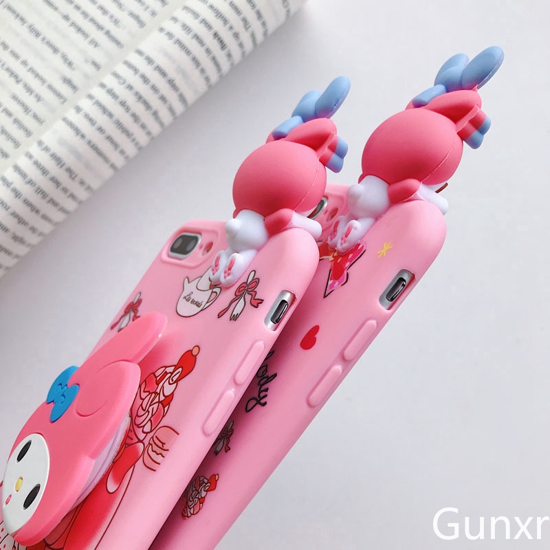 3D Cartoon Ốp lưng Ốp lưng Vivo Y91c Y11 Y17 V9 V7 V5 Y91 Y95 Y19 V15 V11i Y71 Y81 Cute Melody Doll Soft Case