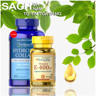 Combo làm đẹp da mờ nám Collagen thủy phân - Vitamin E 50 viên