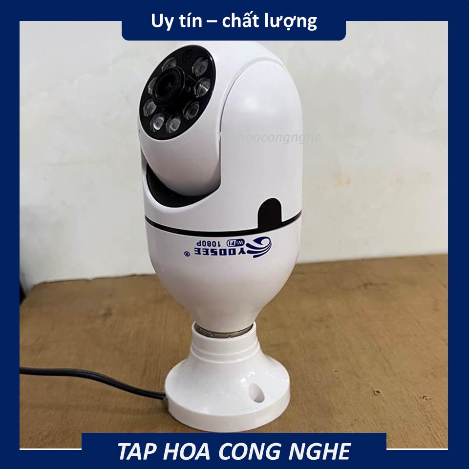 Camera wifi YOOSEE HD 1080p , kiểu dáng độc đáo, xoay 360 độ, hỗ trợ hồng ngoại và flash màu quay đêm-không cổng LAN | BigBuy360 - bigbuy360.vn